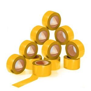 12 Pack Yellow Flagging Tape 1 x 1800 ft Non-Adhesive Survey Marking Tape